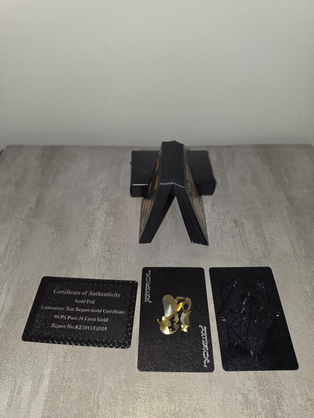 Black and Gold Playing Card Deck - Men Accessories